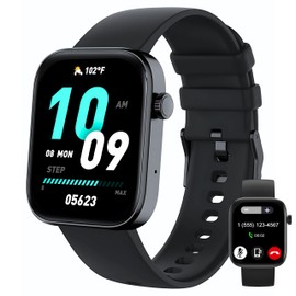 Smartwatch for Men & Women with Voice Calling – 1.9" HD Display, Bluetooth Fitness Tracker, Health & Sleep Monitor, Fast Charging, IP68 Waterproof, Compatible with Android & iOS (Black)