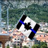 2×3 FT Thin Blue Line Black Canada Flag, Medium 60×90