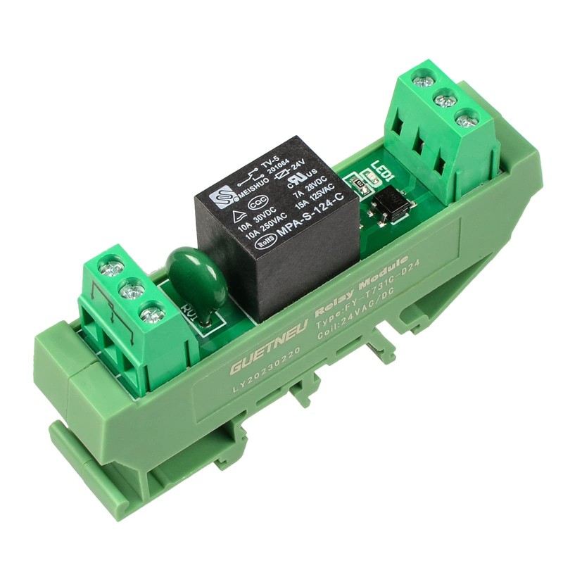 GUETNEU Relay Board, Relay Module 1 Channel 1 SPDT DIN