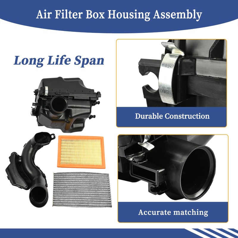 Getfarway 16554-3RC2B 16546-30P00,Air Cleaner Box Housing w/Air Inlet Duct &