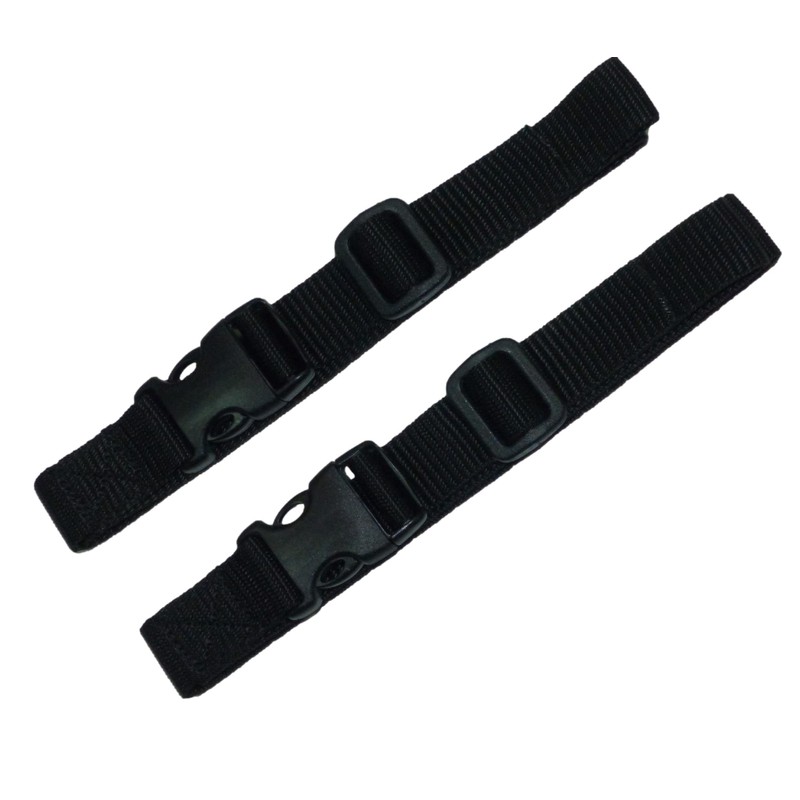 Webbing Strap with Quick Release Buckle, Pack of 2 (Black,