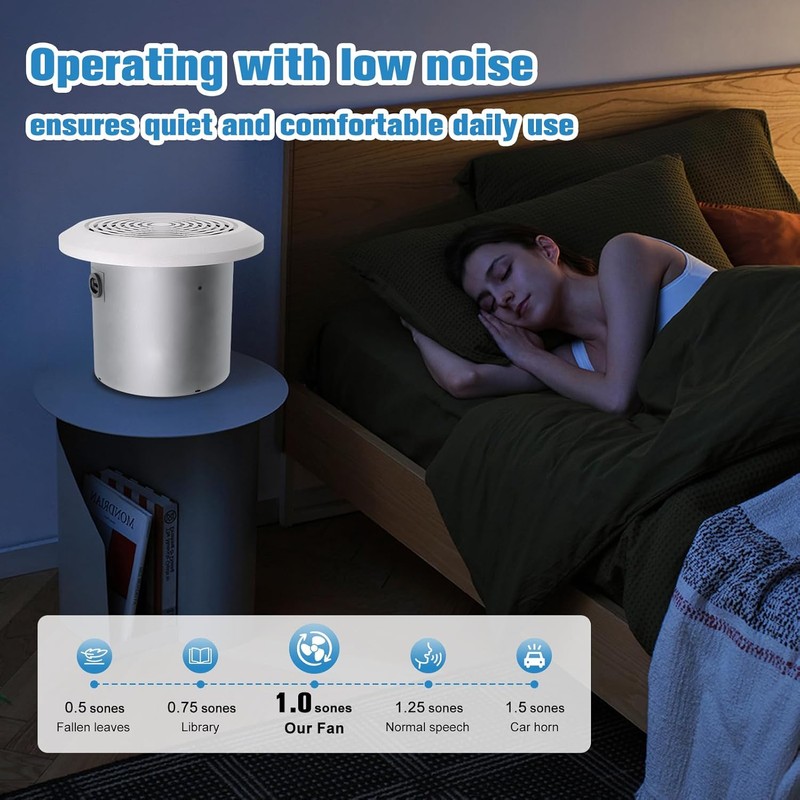 V2262-50 7 Inch Bathroom Exhaust Fan, 50 CFM Ceiling Exhaust