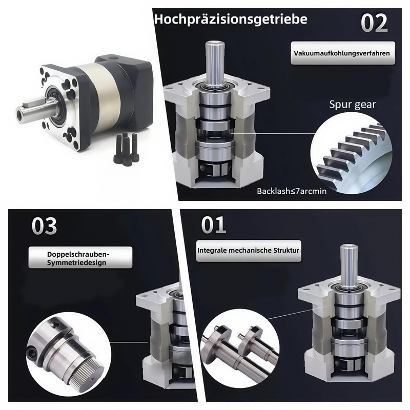 Planetary Gearbox Speed Reducer Gear Head Ratio 10:1 Backlash <=