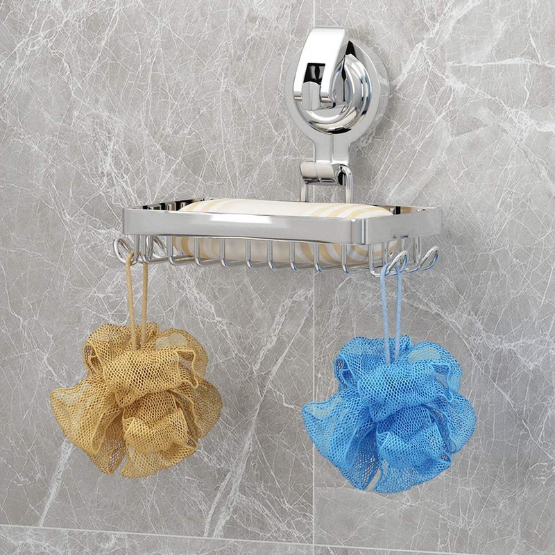 Soap Holder Shower, Suction Cup Soap Dish for Shower with