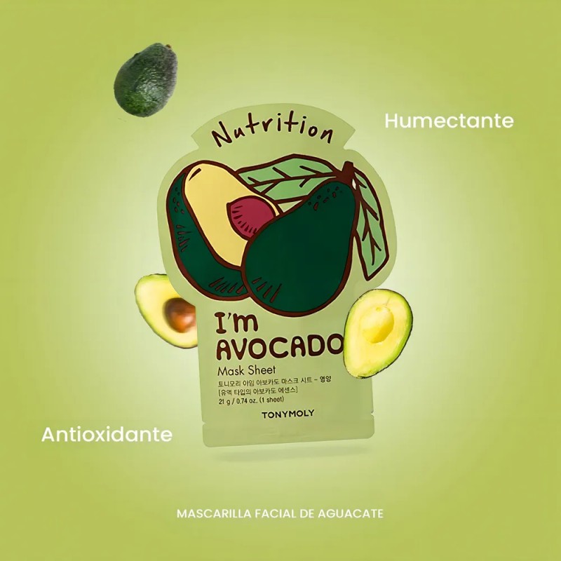 Mascarilla Facial Aguacate Nutricin Y Antiedadtonymoly Tipo de piel Seca