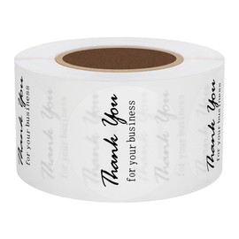 Hybsk Thank You for Your Business Stickers Gold Foil 1.5" Round Total 500 Labels Per Roll (Clear)