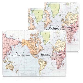 kwmobile 3 x Passport Plastic Protective Cover Black Multicoloured – ID Cover Vaccination Certificate Protection – Cover Passport Case ID Cover