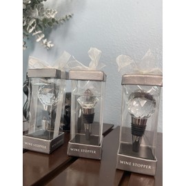 BALL Stainless Steel Crystal Ball Top Wine and Beverage Bottle Stopper Fashion Craft