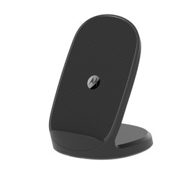 Motorola Cargador Inalámbrico 15W Negro, Carga Rápida, USB-C, Compatible con Todos los Teléfonos Celulares