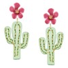 Betsey Johnson Womens Cactus Drop Earrings