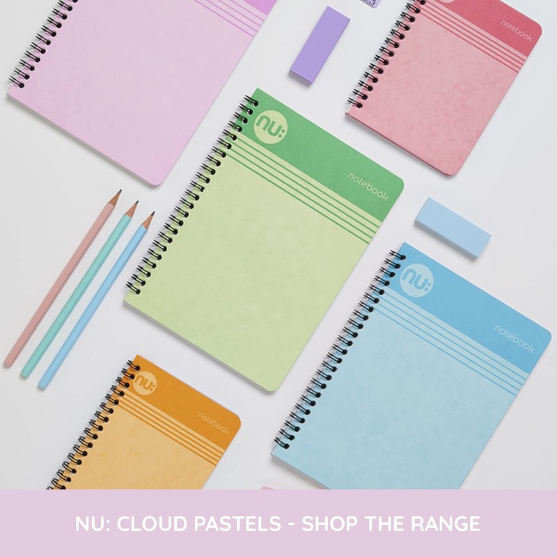 NU: Notebooks - Cloud Pastels Range - A4 Blue Notebook