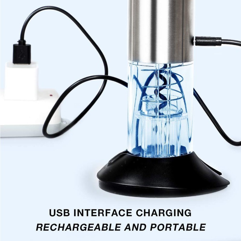 Stainless Steel USB Rechargeable Smart Electric Wine Opener Automatic Bottle