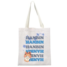 MEIKIUP K-Pop Zerobase1 Tote Bag Korean Hanbin Fans Gifts K-Pop Music Lover Gift K-Pop ZB1 Merchandise Concert Merch (CA Hanbin TB)