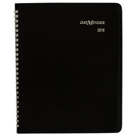 DayMinder Monthly Planner 2016, Wirebound, 6-7/8 x 8-3/4 Inches, Black (G400-00-16)