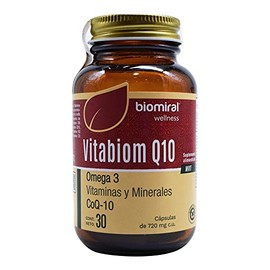 Vitabiom Q10 Omega 3 con Vitaminas y Minerales 30 Cápsulas Biomiral