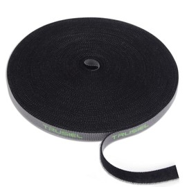 Trusiel Cable Ties Velcro Tape Roll 10 mm Wide Cable Management Cable Organiser Velcro Cable Ties Velcro 15 m Black