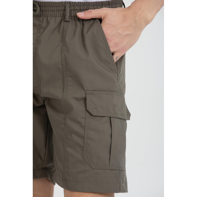Kendindza Men's Cargo Shorts with Pockets, Zip and Drawstring -