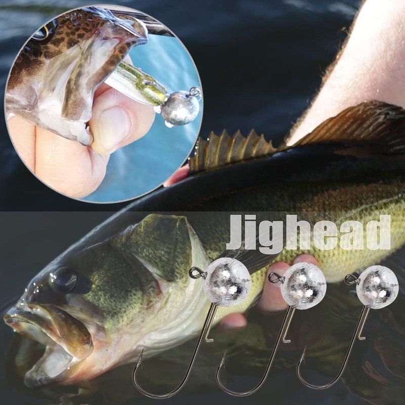 Jig Heads for Rubber Fish Fishing Jig Hook with Round