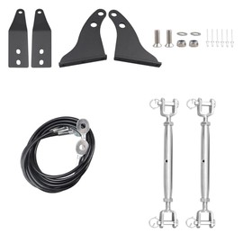 JK Limb Riser Adjustable Limb Risers Kit Through the Jungle Protector Obstacle Eliminate Rope, Engine Hood Protective Sub-line Branches Bracket Compatible with JK JKU Sport Sahara Rubicon X 07-18
