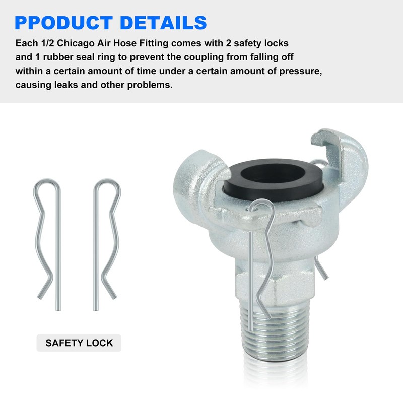1/2 Air Hose Fitting FOR Chicago Air Fitting, 1/2 NPT