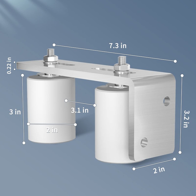 JUGREAT 2 Pack Stainless Steel Slide Gate Roller Guide 3"Sliding