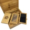Black Leaf Bamboo Rolling Box II with 3-Part Pollen Box