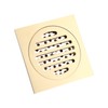 Square Floor Drain Bathroom Shower Waste Grate Brass Constructed Strainer