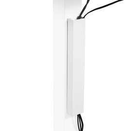 VIVO Steel Magnetic 14 inch Vertical Cable Management Channel for Desk Leg, Cord Organizer Raceway Integrated System, Wire Hider Cover for Home Office Sit Stand Workstation, White, DESK-AC01-1MW