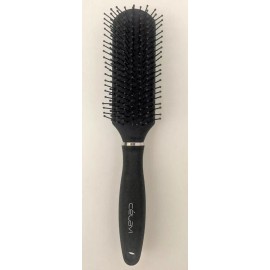 CELAVI 2 X Styling Detangle Brush 9 Row Soft Handle  All Hair Lenghths Brush Black