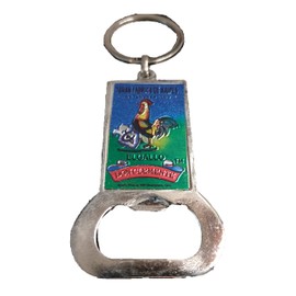 Arimex Mexican Loteria Characters cards Bottle opener key chain in one. Perfect for that buddy. keychain bottle opener makes a great gag gift. Llaveros mexicanos (El Gallo) (BRC)