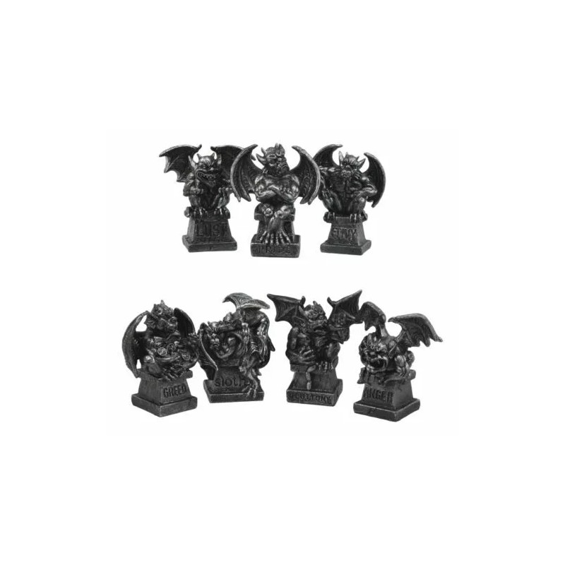 The Allegorical Seven Deadly Sins Gargoyle Figurine Set of 7