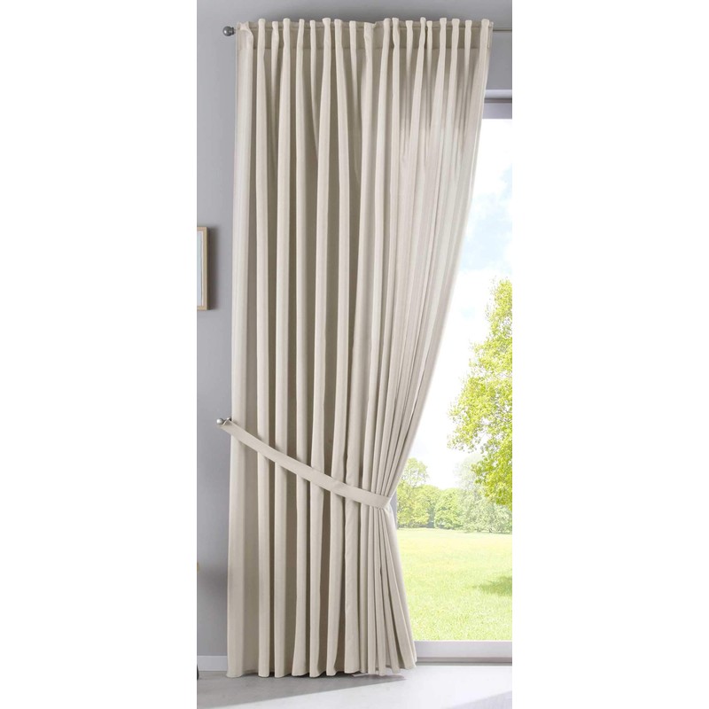 Gardinenbox Cationic Jena 2019037-2 Curtains, Concealed Loops, Set of 2