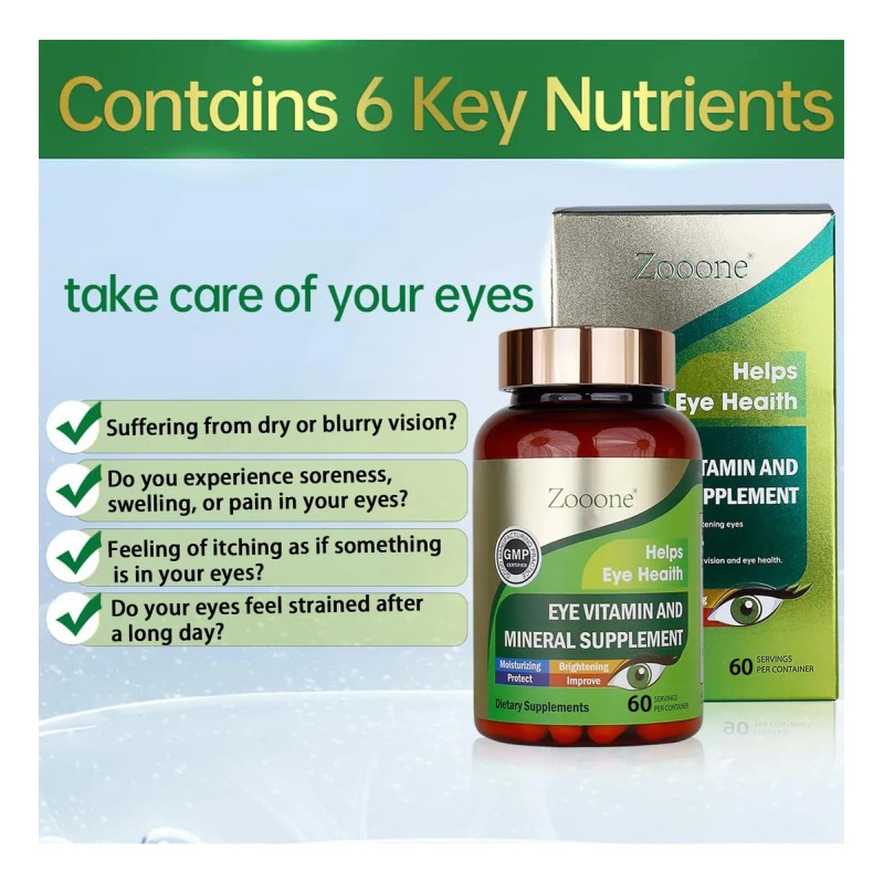 Zooone Vitaminas Para Ojos Con Luteína 60 Cápsulas