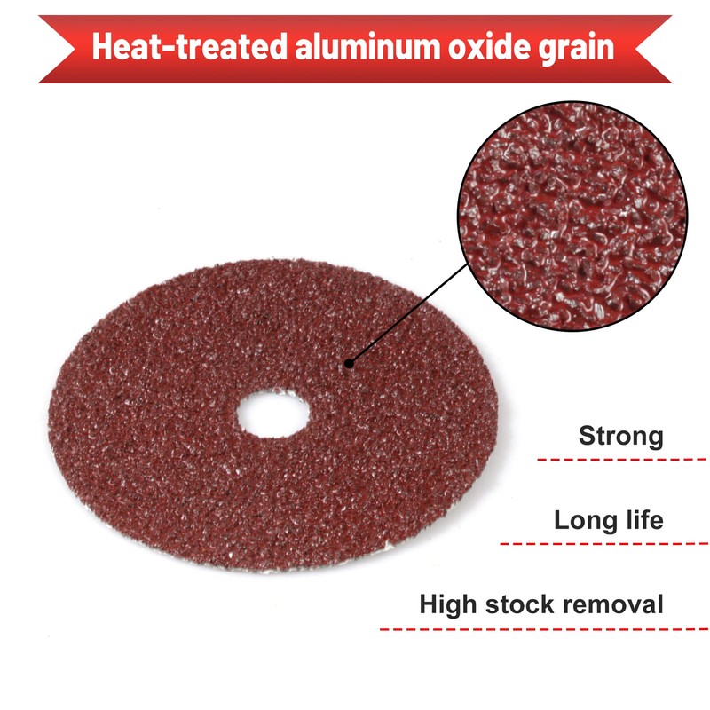 SPEEDWOX 25 Pcs Aluminum Oxide Sanding Discs 24 Grit 5"