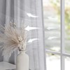 MYSKY HOME Short Linen Look Curtain Living Room Curtain with