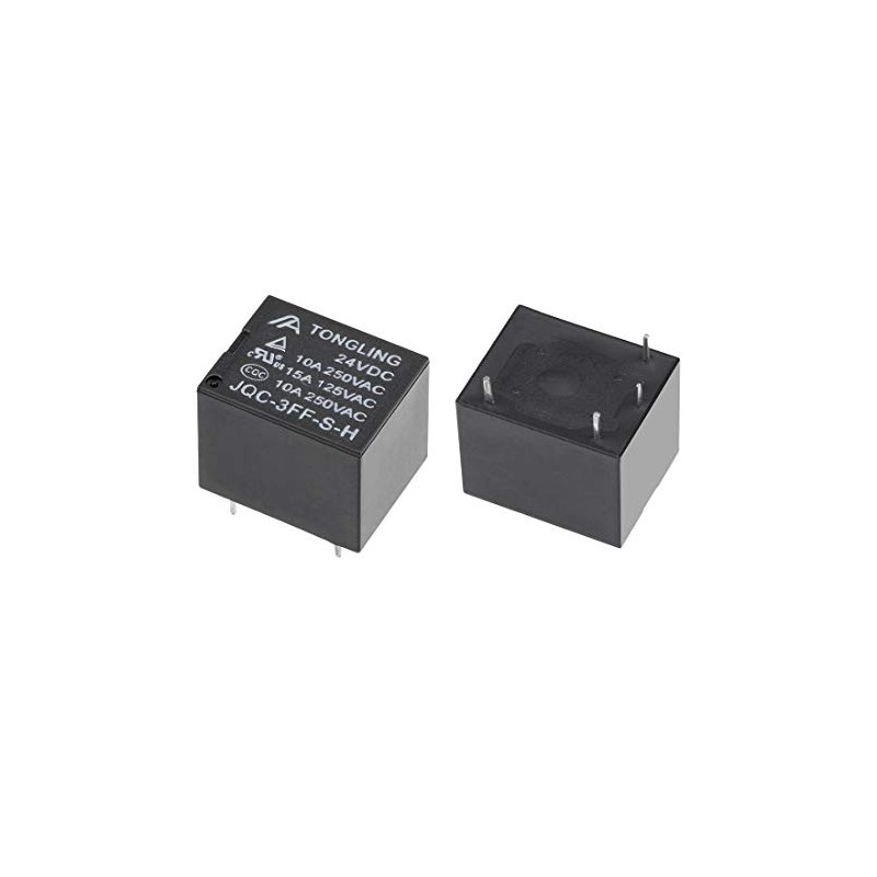 sourcing map 10 Pcs JQC-3FF-S-H DC 24V Coil SPST 4