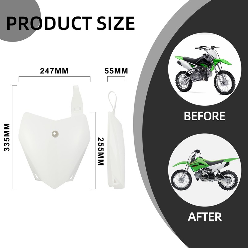 BAOUFF Plastics Kit for KLX110,Motorcycle Fairing Body Work Set Mudguard