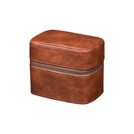 Whatna Genuine Leather Watch Case, 2 Pieces, Wristwatch, Storage Box, For Interia, Square, High-grade, Thick Leather, Waterproof, Shockproof, Mini Jewelry Box, Ring Storage Case, Carrying Case, For