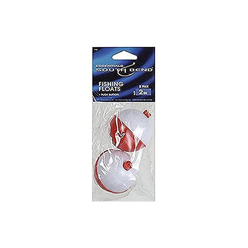 SouthBend 2" Red & White F12 Fishing Float Easy Push