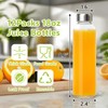 KEYWING 12Packs Glass Juice Bottles with Lids, 18oz Clear Juicing