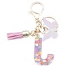 [Sqzrpomddy] Women Keychain Initial Charm Bag Charm Alphabet Pink Hanging