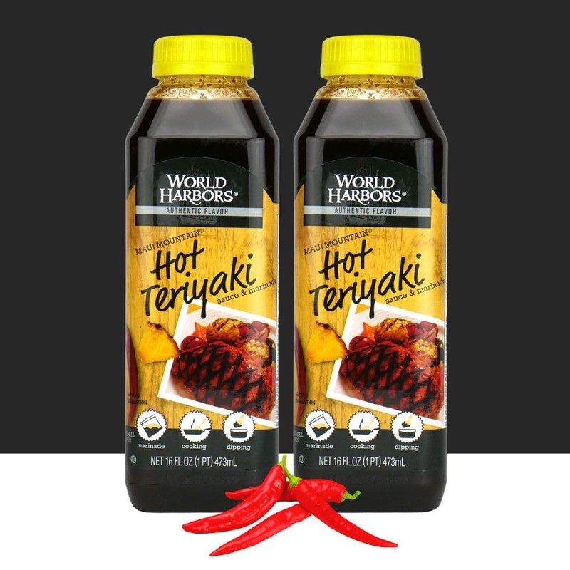 World Harbors Hot Teriyaki Sauce Perfect for Grilling Stir-Fries, Dipping,