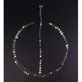 DeniferyMakeup - Diadema para novia, estilo bohemio, color plateado y dorado, Dorado