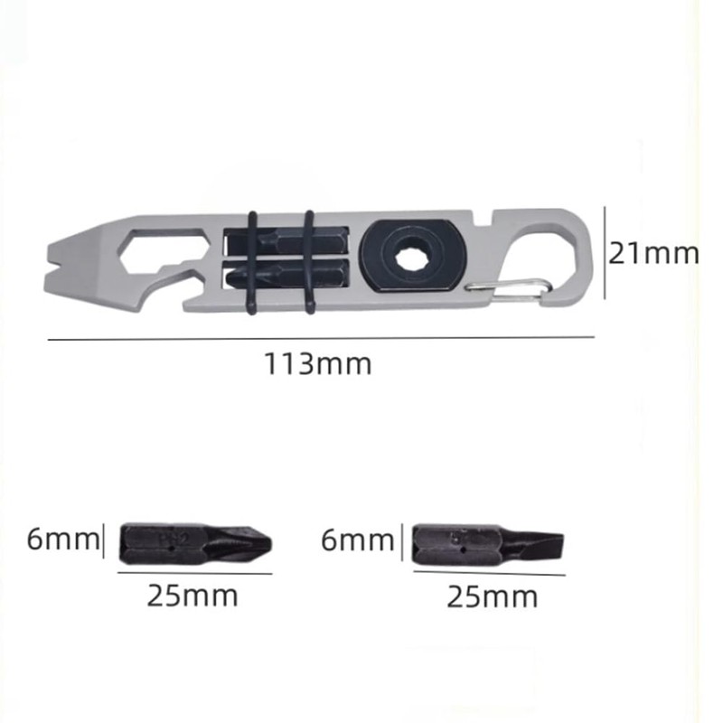 ZDSFSD 1 Piece Integrated Multifunctional Ratchet Crowbar Combined Tool Silver
