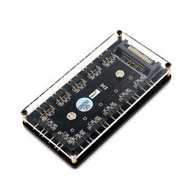 12 Way 5V RGB LED Splitter Hub with PMMA Case and Magnetic Standoff for ASUS/MSI 5V 3pin LED Controller