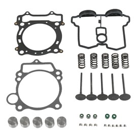 Cylinder Head Exhaust Intake Valve & Spring Gasket Kit Compatible with Yamaha YFZ450 2004-2009 WR450F YZ450F 2003-2006 Replace#5TA-11181-00-00,5TA-11351-00-00