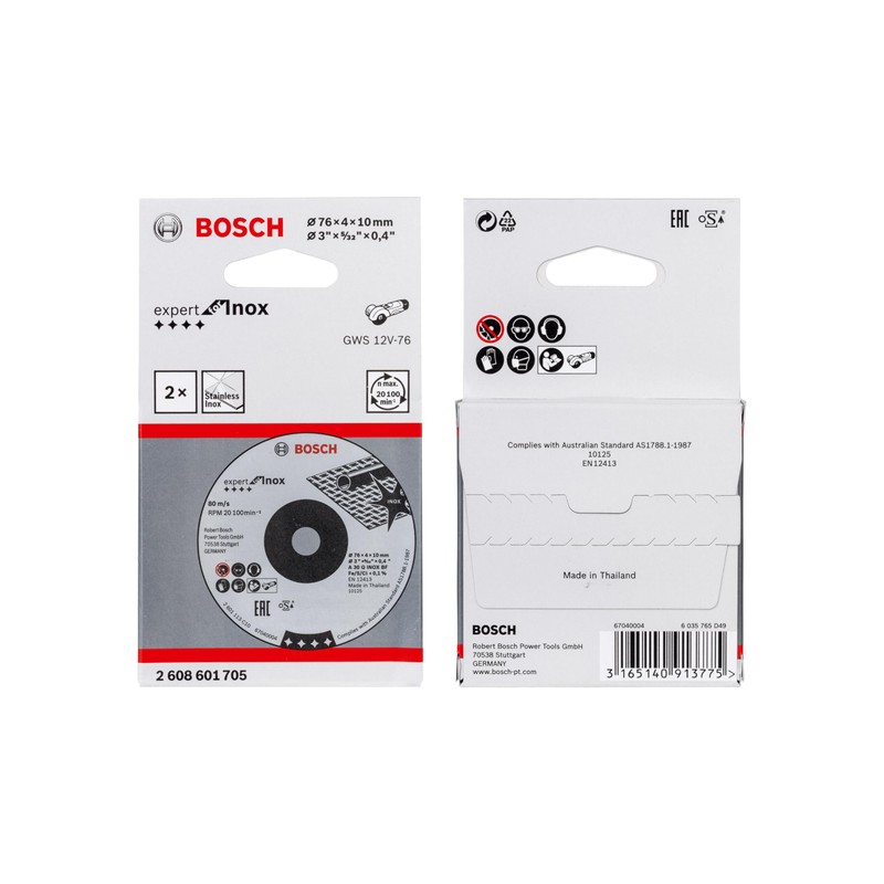 Bosch Professional 2x Grinding Discs Expert for Inox (for Stainless
