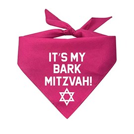 It's My Barkmitzvah! Dog Bandana (Hot Pink, XS 162)