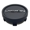 Vision Satin Black Snap In Wheel Center Cap C223SB-T