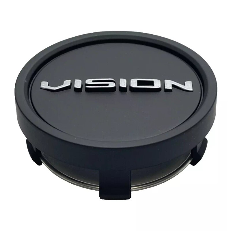 Vision Satin Black Snap In Wheel Center Cap C223SB-T